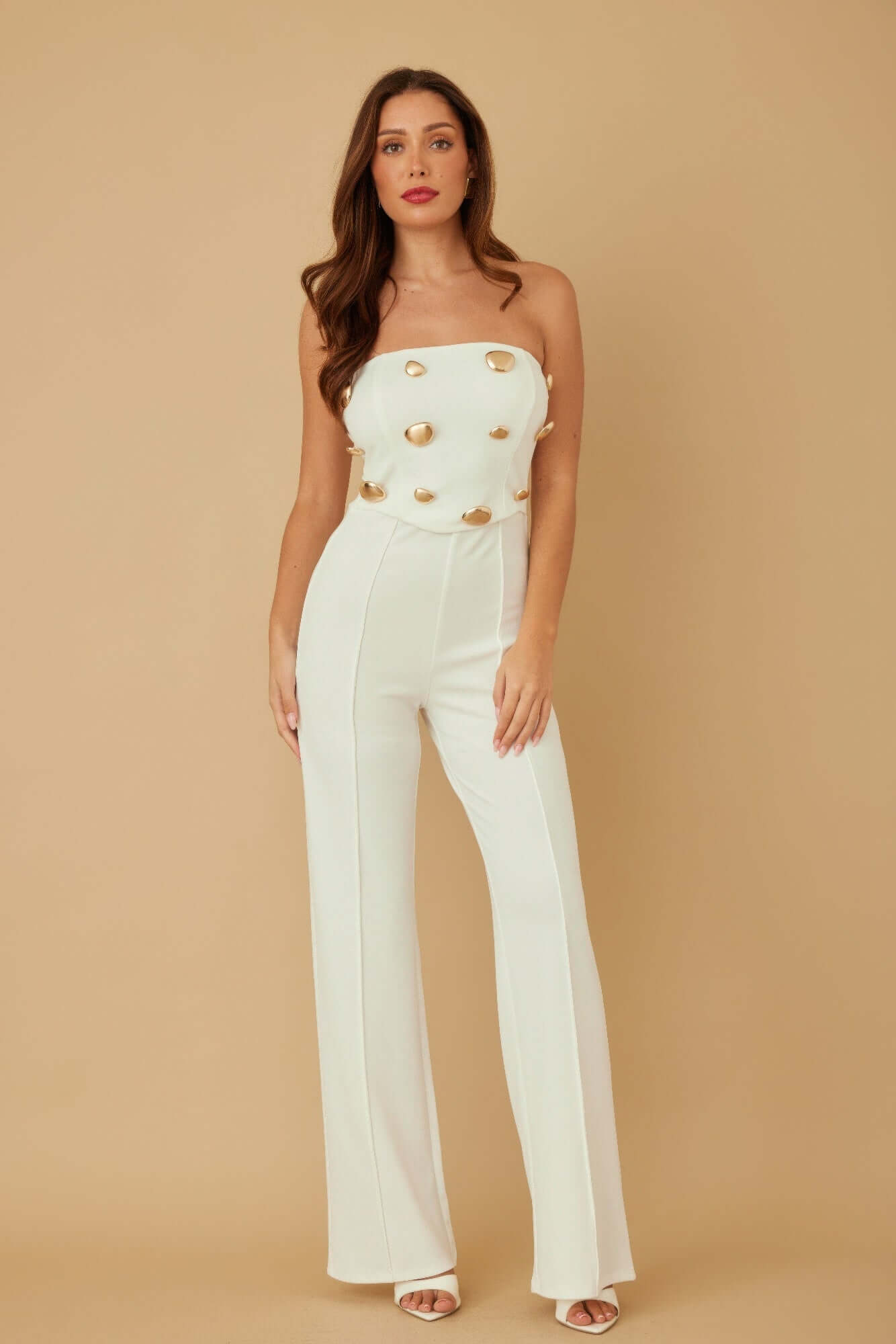 Multi Flat Mirror Stone Jumpsuit