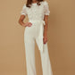 Multi Butterfly Sheer Pattern Jumpsuit