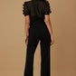 Multi Butterfly Sheer Pattern Jumpsuit