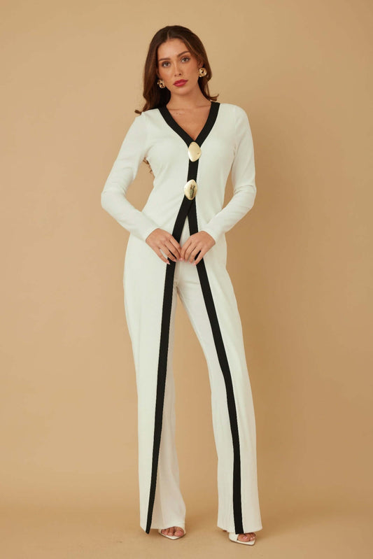 Mirror Stone Long Layer Jumpsuit