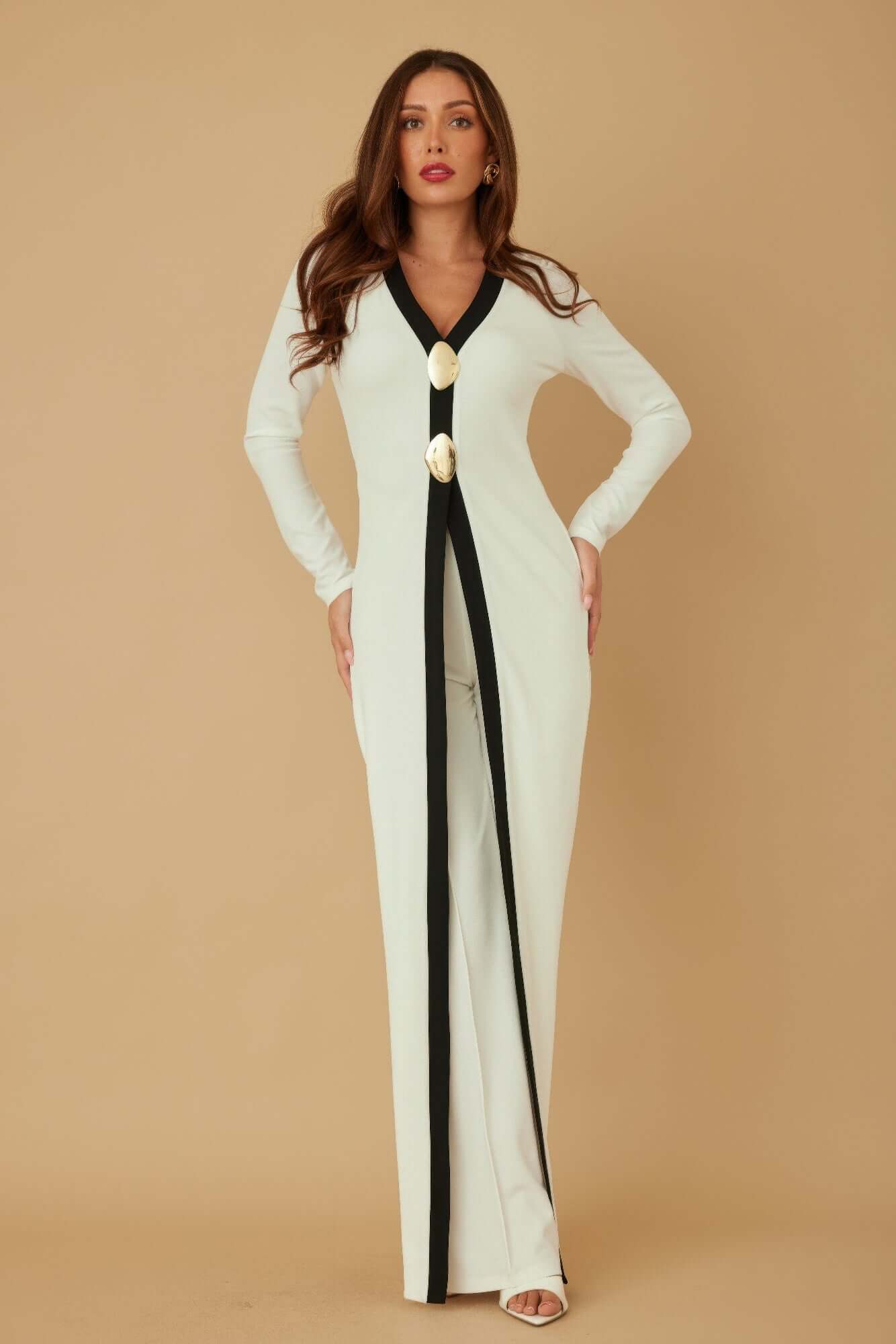 Mirror Stone Long Layer Jumpsuit