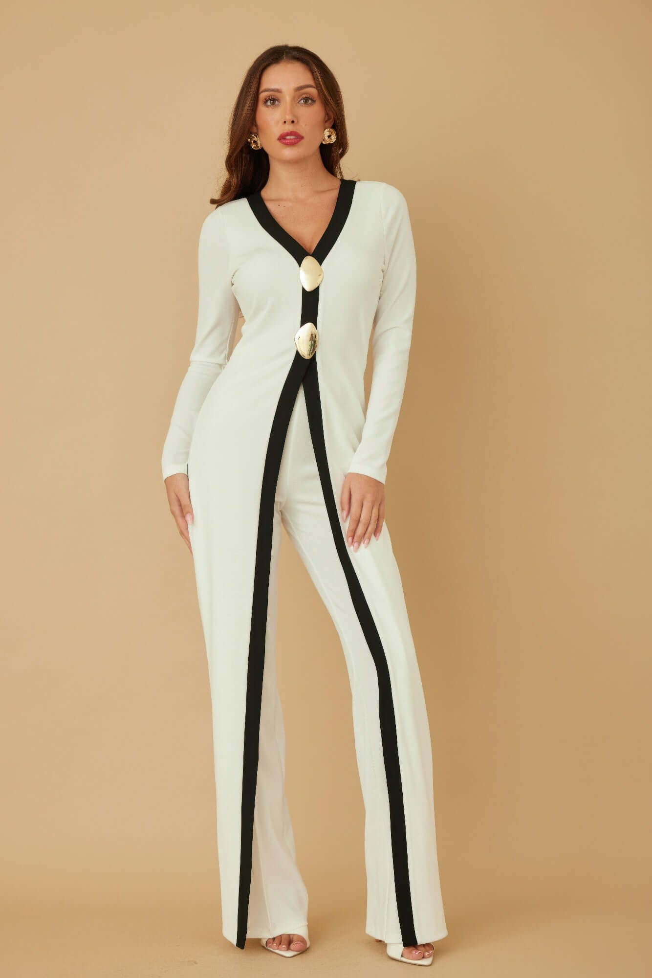 Mirror Stone Long Layer Jumpsuit