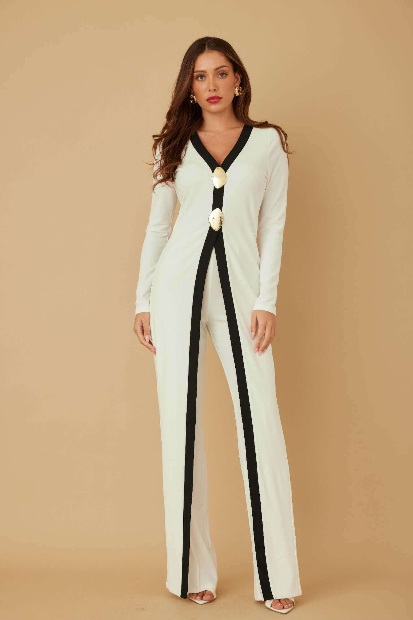 Mirror Stone Long Layer Jumpsuit