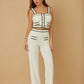elegant two piece set women flare pants