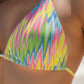 Iridescent Zigzag Halter Bikini Set With Spa