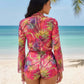 Vibrant Tropical Print 3-piece Bikini & Mesh | Beach Set