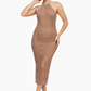 Halter Neck Open-back Midi Dress